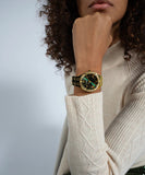 Guess Cosmo Diamonds Green Dial Gold Steel Strap Watch for Women - GW0033L8 Authentic Buy Shop Now