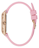 Guess Cosmo Diamonds Silver Dial Pink Silicone Strap Watch for Women - GW0034L3 Authentic Buy Shop Now