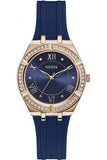 Guess Cosmo Diamonds Blue Blue Dial Blue Silicone Strap Watch for Women - GW0034L4 Authentic Buy Shop Now