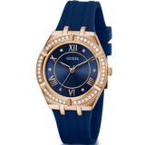 Guess Cosmo Diamonds Blue Blue Dial Blue Silicone Strap Watch for Women - GW0034L4 Authentic Buy Shop Now