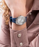 Guess Cosmo Diamonds Silver Dial Blue Rubber Strap Watch for Women - GW0034L5 Authentic Buy Shop Now