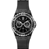 Guess Limelight Diamonds Black Dial Black Rubber Strap Watch for Women - GW0041L5 Authentic Buy Shop Now