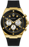 Guess Poseidon Chronograph Black Dial Black Rubber Strap Watch for Men - GW0057G1 Authentic Buy Shop Now
