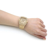 Guess Raven Diamonds Gold Dial Gold Steel Strap Watch for Women - GW0104L2 Authentic Buy Shop Now