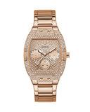 Guess Raven Diamonds Rose Gold Dial Rose Gold Steel Strap Watch for Women - GW0104L3 Authentic Buy Shop Now