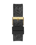 Guess Raven Diamonds Champagne Dial Black Rubber Strap Watch For Women - GW0105L2 Authentic Buy Shop Now