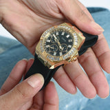 Guess Zeus Chronograph Diamonds Black Dial Black Silicone Strap Watch For Men - GW0208G2 Authentic Buy Shop Now