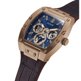 Guess Phoenix Multifunction Blue Dial Brown Leather Strap Watch for Men - GW0202G2 Authentic Buy Shop Now