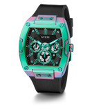 Guess Phoenix Multifunction Black Dial Black Rubber Strap Watch for Men - GW0202G5 Authentic Buy Shop Now