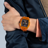 Guess Phoenix Multifunction Black Dial Orange Rubber Strap Watch For Men - GW0203G10 Authentic Buy Shop Now