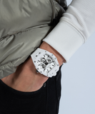 Guess Phoenix Multifunction White Dial White Rubber Strap Watch for Men - GW0203G2 Authentic Buy Shop Now