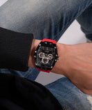 Guess Phoenix Multifunction Black Dial Red Rubber Strap Watch for Men - GW0203G4 Authentic Buy Shop Now