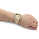 Guess Zeus Diamonds Gold Dial Gold Steel Strap Watch for Men - GW0209G2 Authentic Buy Shop Now