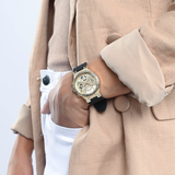 Guess Moonlight Crystals Silver Dial Black Silicone Strap Watch For Women - GW0257L1 Authentic Buy Shop Now