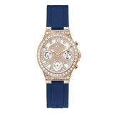 Guess Moonlight Diamonds White Dial Blue Rubber Strap Watch for Women - GW0257L3 Authentic Buy Shop Now