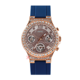 Guess Moonlight Diamonds White Dial Blue Rubber Strap Watch for Women - GW0257L3 Authentic Buy Shop Now