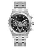 Guess Continental Black Dial Silver Steel Strap Watch for Men - GW0260G1 Authentic Buy Shop Now