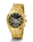 Guess Continental Black Dial Gold Steel Strap Watch for Men - GW0260G2 Authentic Buy Shop Now