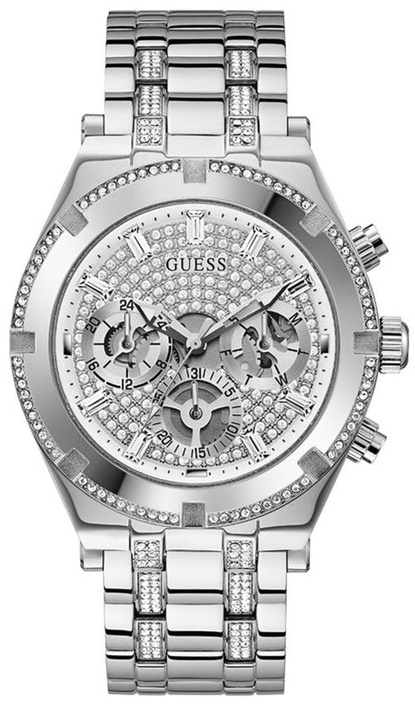 Guess Continental Silver Dial Silver Steel Strap Watch for Men - GW0261G1 Authentic Buy Shop Now