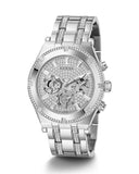 Guess Continental Silver Dial Silver Steel Strap Watch for Men - GW0261G1 Authentic Buy Shop Now