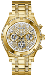 Guess Continental Diamonds Gold Dial Gold Steel Strap Watch for Men - GW0261G2 Authentic Buy Shop Now