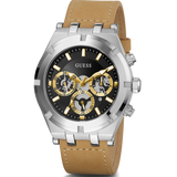 Guess Continental Multifunction Black Dial Brown Leather Strap Watch for Men - GW0262G1 Authentic Buy Shop Now