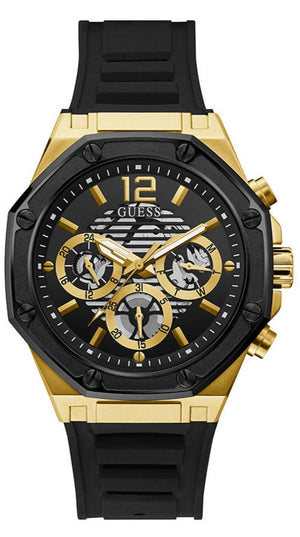 Guess Momentum Black Dial Black Rubber Strap Watch for Men - GW0263G1 Authentic Buy Shop Now