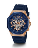 Guess Momentum Chronograph Blue Dial Blue Rubber Strap Watch for Men - GW0263G2 Authentic Buy Shop Now