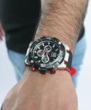 Guess Navigator Black Dial Black Rubber Strap Watch for Men - GW0264G1 Authentic Buy Shop Now