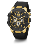 Guess Navigator Chronograph Black Dial Black Rubber Strap Watch for Men - GW0264G3 Authentic Buy Shop Now