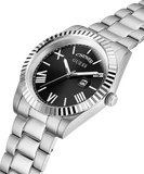Guess Connoisseur Black Dial Silver Steel Strap Watch for Men - GW0265G1 Authentic Buy Shop Now