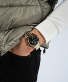 Guess Connoisseur Black Dial Two Tone Steel Strap Watch for Men - GW0265G5 Authentic Buy Shop Now
