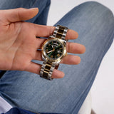 Guess Connoisseur Green Dial Two Tone Steel Strap Watch for Men - GW0265G8 Authentic Buy Shop Now
