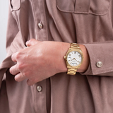 Guess Luna White Dial Gold Steel Strap Watch for Women - GW0308L2 Authentic Buy Shop Now