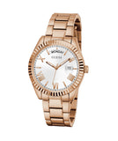 Guess Luna White Dial Rose Gold Steel Strap Watch for Women - GW0308L3 Authentic Buy Shop Now