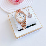 Guess Luna White Dial Rose Gold Steel Strap Watch for Women - GW0308L3 Authentic Buy Shop Now