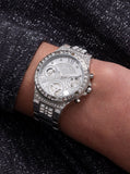 Guess Moonlight Multi Function Diamonds Silver Dial Silver Steel Strap Watch for Women - GW0320L1 Authentic Buy Shop Now