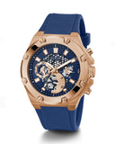 Guess Third Gear Analog Blue Dial Blue Rubber Strap Watch for Men - GW0334G3 Authentic Buy Shop Now