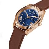 Guess Connoisseur Blue Dial Brown Leather Strap Watch For Men - GW0353G2 Authentic Buy Shop Now
