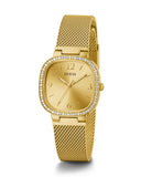 Guess Tapestry Diamonds Gold Dial Gold Mesh Bracelet Watch for Women - GW0354L2 Authentic Buy Shop Now