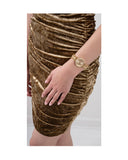 Guess Gala Diamonds Gold Dial Gold Steel Strap Watch for Women - GW0401L2 Authentic Buy Shop Now