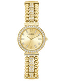 Guess Gala Diamonds Gold Dial Gold Steel Strap Watch for Women - GW0401L2 Authentic Buy Shop Now