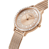 Guess Soiree Diamonds Rose Gold Dial Rose Gold Mesh Bracelet Watch for Women - GW0402L3 Authentic Buy Shop Now