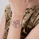 Guess Soiree Diamonds Rose Gold Dial Rose Gold Mesh Bracelet Watch for Women - GW0402L3 Authentic Buy Shop Now