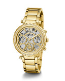 Guess Solstice Diamonds Gold Dial Gold Steel Strap Watch for Women - GW0403L2 Authentic Buy Shop Now