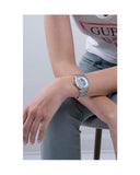 Guess Glitter Burst Diamonds Blue Dial Silver Steel Strap Watch for Women - GW0405L1 Authentic Buy Shop Now