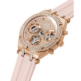 Guess Heiress Diamonds Rose Gold Dial Pink Rubber Strap Watch for Women - GW0407L3 Authentic Buy Shop Now