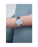 Guess Crown Jewel Diamonds Blue Dial Silver Steel Strap Watch for Women - GW0410L1 Authentic Buy Shop Now