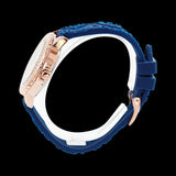 Guess Crown Jewel Diamonds White Dial Blue Rubber Strap Watch for Women - GW0411L2 Authentic Buy Shop Now
