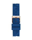 Guess Crown Jewel Diamonds White Dial Blue Rubber Strap Watch for Women - GW0411L2 Authentic Buy Shop Now